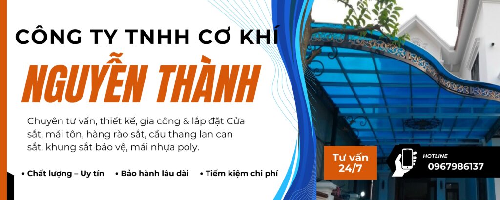 Thợ làm mái poly nhựa giếng trời Phú Nhuận của CƠ KHÍ NGUYỄN THÀNH kính chào quý khách