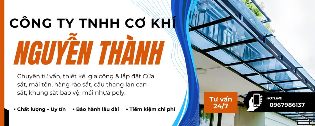 Thợ làm mái poly nhựa bao giá Tân Phú của CƠ KHÍ NGUYỄN THÀNH kính chào quý khách.