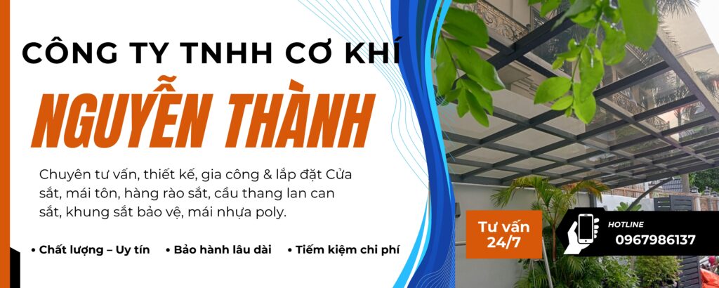 Gọi thợ làm mái poly nhựa Bình Tân của CƠ KHÍ NGUYỄN THÀNH kính chào quý khách.