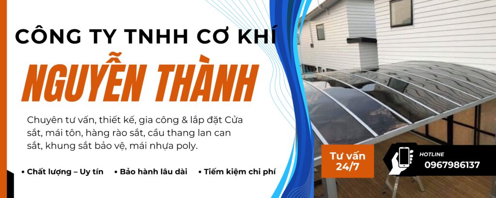 Thợ làm mái poly nhựa Cần Giờ của CƠ KHÍ NGUYỄN THÀNH là đơn vị uy tín hàng đầu.
