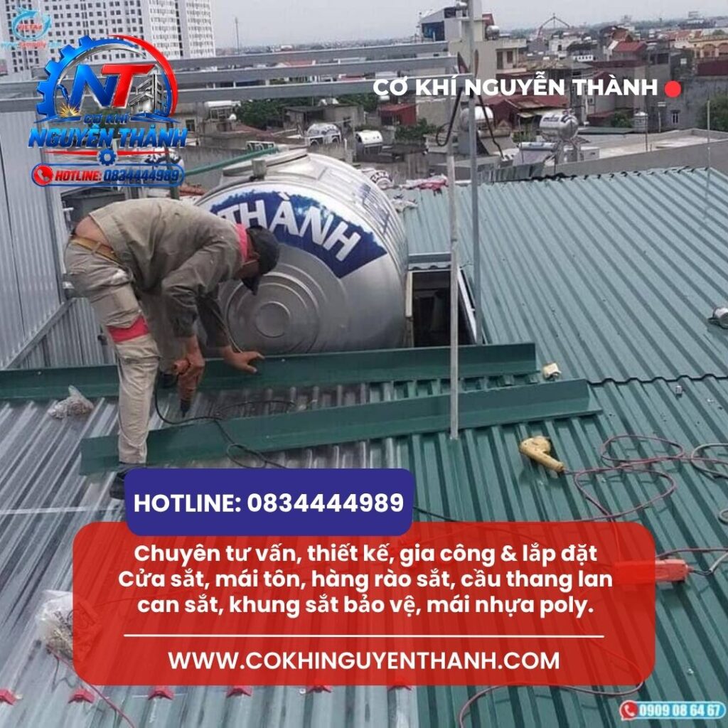 Dịch vụ thi công mái tôn Quận 3 của Cơ khí Nguyễn Thành luôn mang tới giải pháp kiến tạo không gian sống bền vững, thoáng đãng cùng mức chi phí tiết kiệm tối ưu cho mọi gia đình.