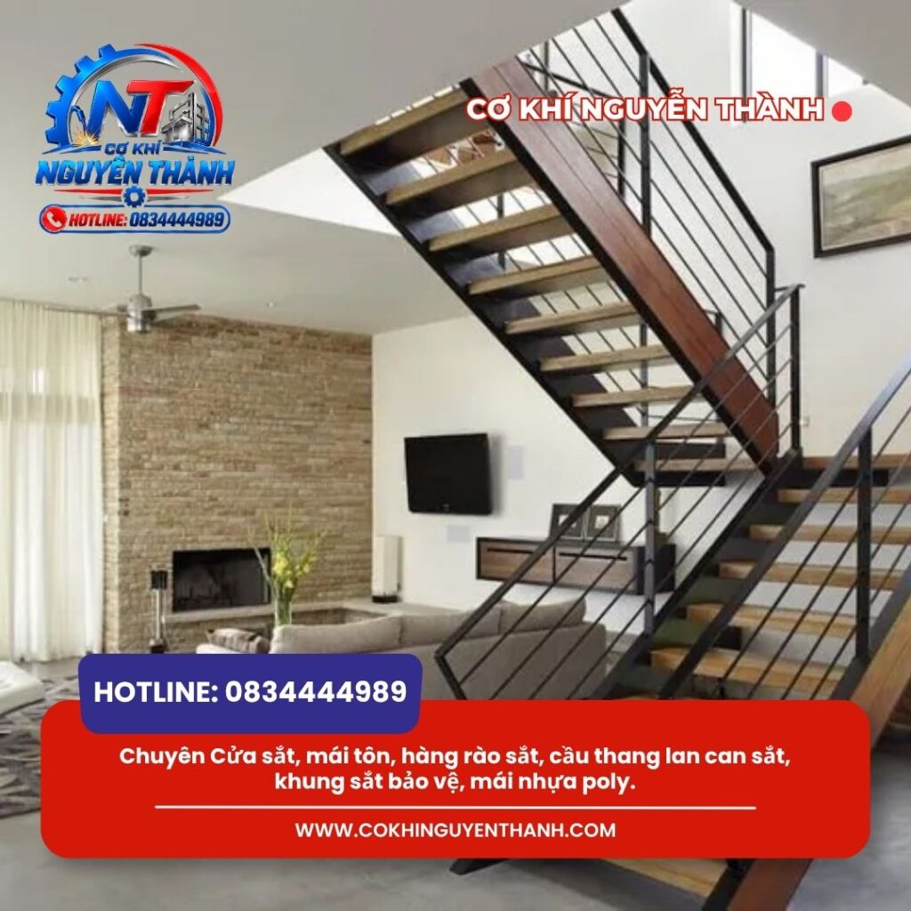 Hạng mục thi công cầu thang sắt Bình Tân bảo đảm tiêu chí giá tốt, bền chắc của Cơ khí Nguyễn Thành luôn đem lại sự kiên cố, tiện nghi và thẩm mỹ tối đa cho ngôi nhà của bạn.