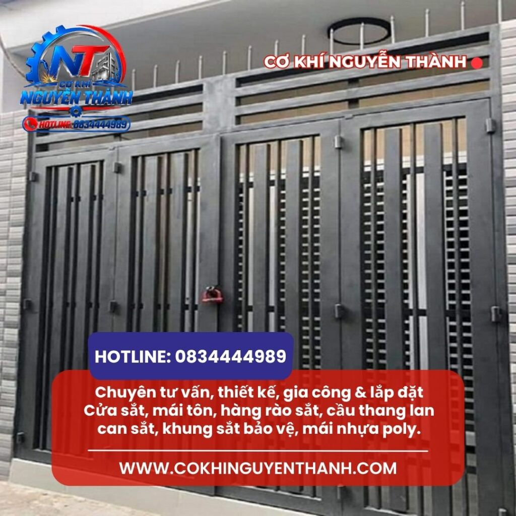 Dịch vụ làm cửa sắt Tân Bình của Cơ khí Nguyễn Thành luôn tiên phong mang lại những công trình thi công chắc chắn, thẩm mỹ