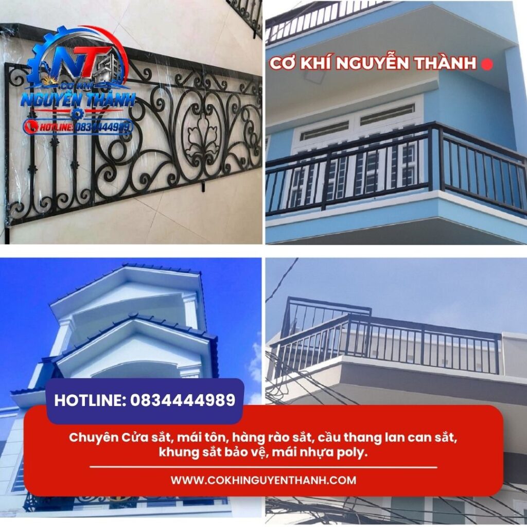Dịch vụ làm lan can sắt Bình Thạnh của Cơ khí Nguyễn Thành mang lại giải pháp an toàn cao cho nhà phố.