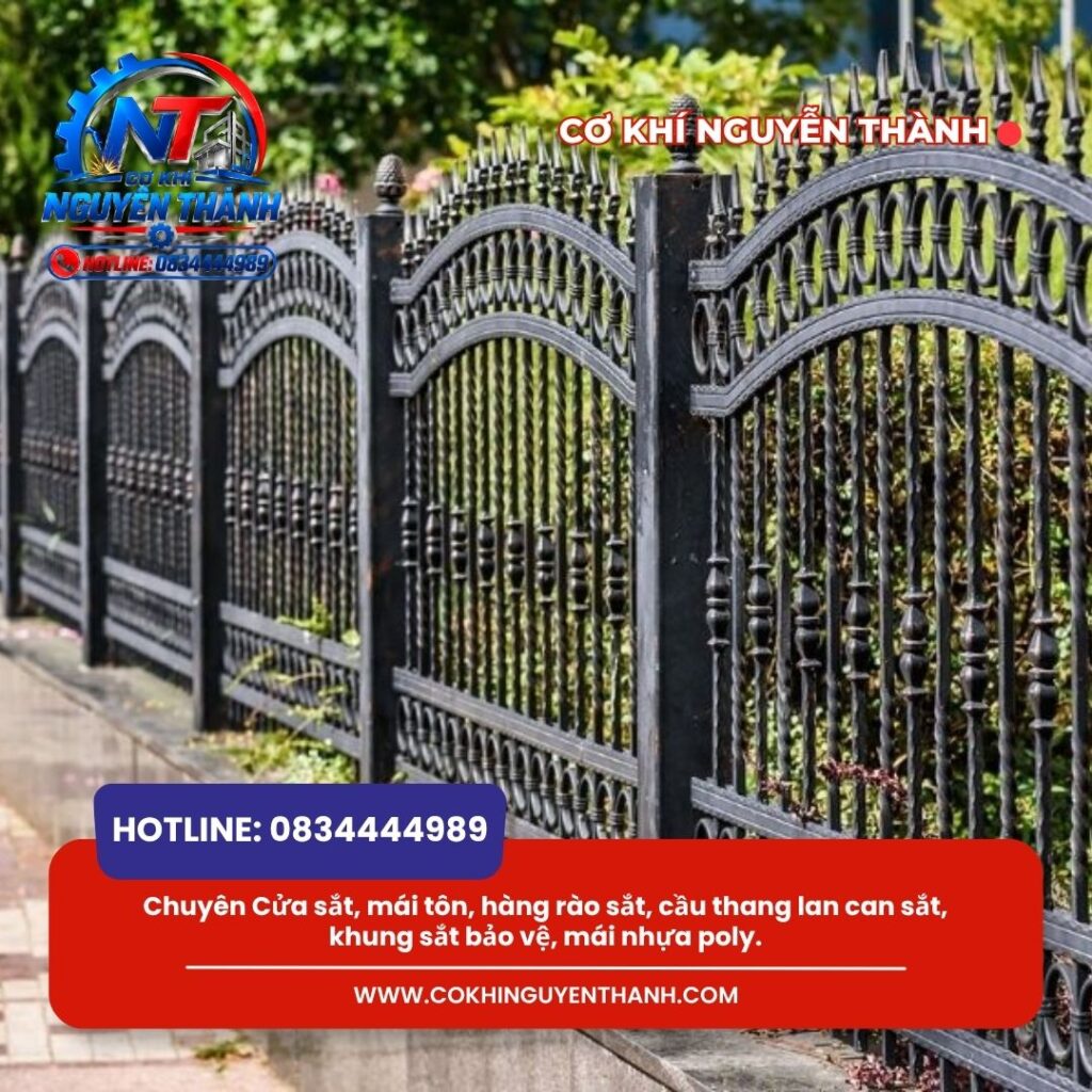 Dịch vụ làm hàng rào sắt Bình Thạnh – Báo giá theo mét dài của Cơ khí Nguyễn Thành đem lại giải pháp bảo vệ nhà ở tối ưu với chi phí hợp lý.