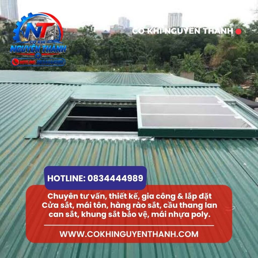 Dịch vụ thi công mái tôn Bình Tân của Cơ khí Nguyễn Thành luôn tiên phong mang tới công trình mái tôn bền đẹp, chống nóng với chất lượng kết cấu vượt trội cùng chi phí tối ưu nhất cho mọi chủ đầu tư