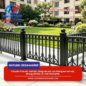 Khung rào thép chống rỉ sét tốt, giữ vẻ đẹp bền bỉ suốt nhiều năm.