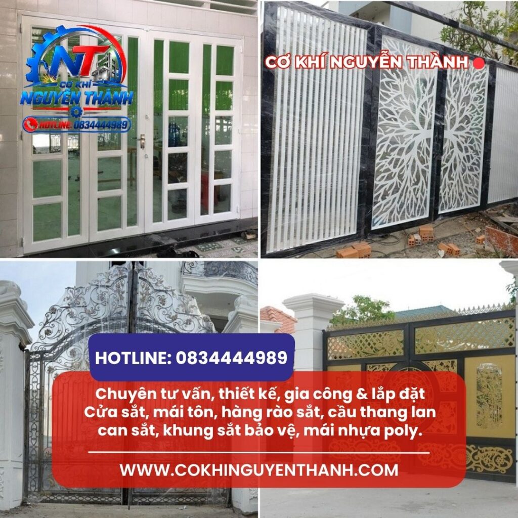 Cơ Khí Nguyễn Thành trực tiếp khảo sát & thi công Nhanh chóng, chuyên nghiệp, giá rẻ hàng đầu tại khu vực Bình Dương, TPHCM và Đồng Nai.