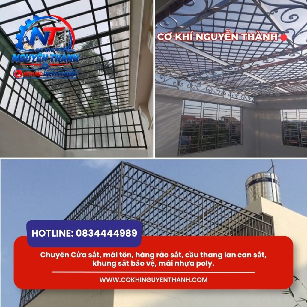 Dịch vụ làm khung bảo vệ sân thượng Biên Hòa với các mẫu đẹp, thông thoáng của Cơ khí Nguyễn Thành luôn đem lại sự kiên cố, tiện nghi và bảo vệ bình yên trọn vẹn cho ngôi nhà của bạn.